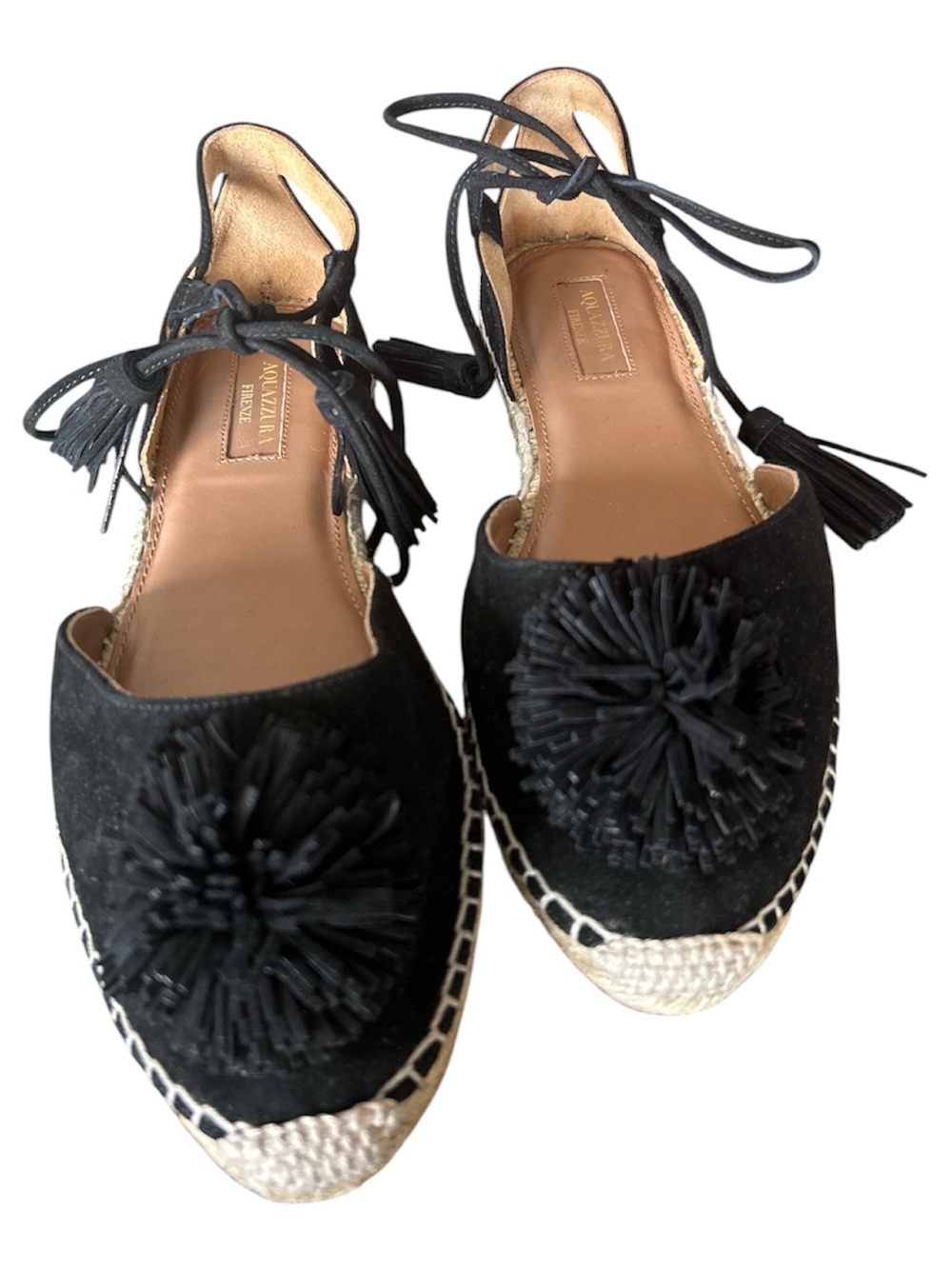 Aquazzura Love Tasseled Suede Espadrilles